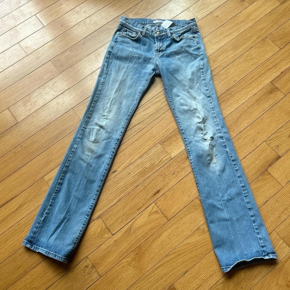 Y2K Red Valentino Designer Floral Embroidered Straight Leg Jeans - Picture 3 of 9